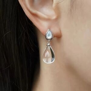 Waterdrop Dangle Earrings Pearl Teardrop Bridal Style